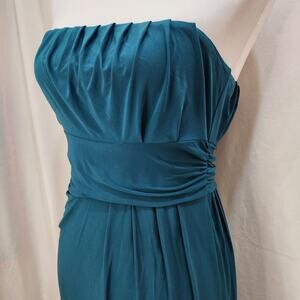 The Limited Strapless Teal Semi-Formal Pleated Cocktail Dress, Size Medium